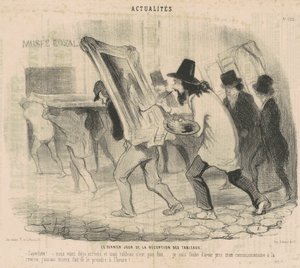 De Laatste Dag van de Ontvangst van de Schilderijen. Saperlotte... We Zijn Al Aangekomen en Mijn Schilderij is Nog Niet Klaar! door Honoré Daumier