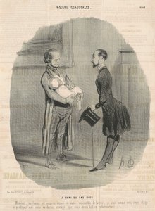 De echtgenoot van de blauwkous... door Honoré Daumier