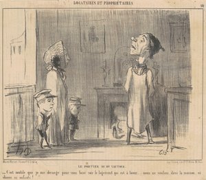 De portier van meneer Vautour door Honoré Daumier