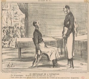 Het restaurant van de tentoonstelling door Honoré Daumier