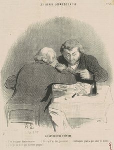 De terugkeer van de oesters door Honoré Daumier