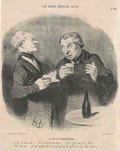 De wijn van de eigenaar door Honoré Daumier