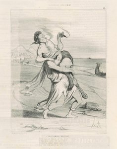 De ontvoering van Helena door Honoré Daumier
