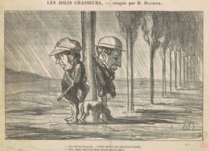 De mooie jagers door Honoré Daumier