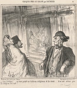 De idioten! ... Men schildert voor hen een schilderij ... door Honoré Daumier