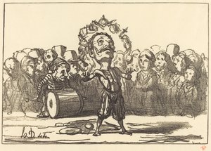 De acrobaten door Honoré Daumier