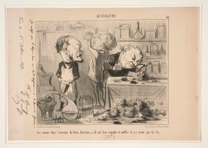 Les savans dans l door Honoré Daumier