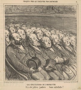 De toeschouwers van het orkest door Honoré Daumier