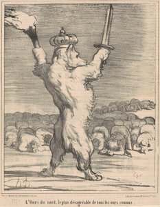 De Noordelijke Beer, de Onaangenaamste van Alle Bekende Beren door Honoré Daumier