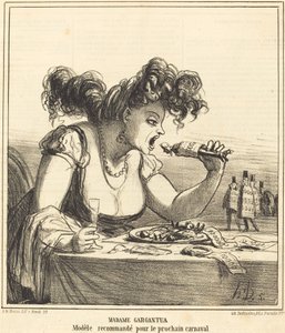 Mevrouw Gargantua door Honoré Daumier