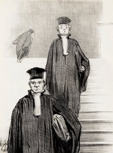 Hoofdstaircase van het Paleis van Justitie, 1848 door Honoré Daumier