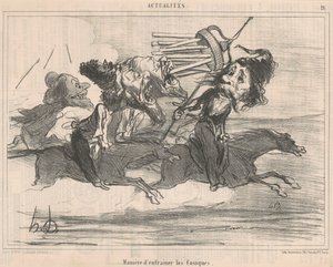 Manier om de Kozakken te trainen door Honoré Daumier