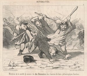 Leden van de Hulpvereniging van 10 December... door Honoré Daumier