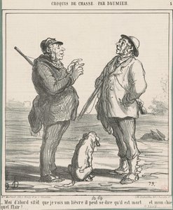 Ik, zodra ik een haas zie... door Honoré Daumier