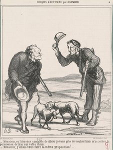 Meneer, gezien de volledige afwezigheid... door Honoré Daumier