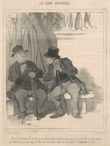 Mossieu Rabourdeau ... ik zal niet meer over politiek praten met jou .. door Honoré Daumier