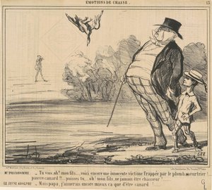 Mr Prudhomme. Zie je, Oh! Mijn zoon ... door Honoré Daumier