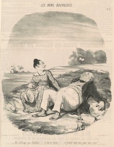 Maak haar niet bang Eudoxie... door Honoré Daumier