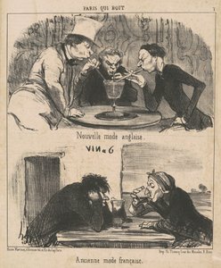 Nieuwe Engelse mode door Honoré Daumier
