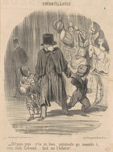 Oh! Papa, papa ... kijk een mooie ... door Honoré Daumier