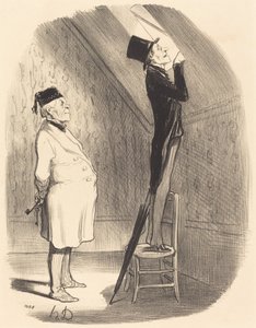 Oh! wat betreft het uitzicht, je zult hier niets beters vinden! door Honoré Daumier