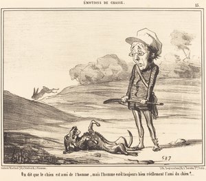 Men zegt dat de hond de vriend van de mens is... door Honoré Daumier