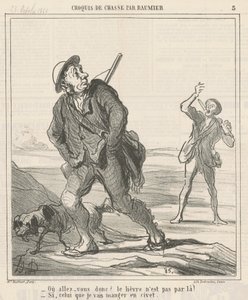 Waar gaat u heen? door Honoré Daumier