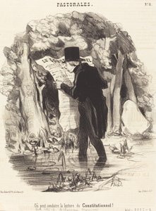 Waar de Lezing van de Constitutionnel toe kan Leiden! door Honoré Daumier