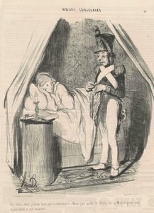 Ja, lieve vriendin, jaloers zoveel als je wilt!... door Honoré Daumier