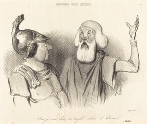 Ja, ik kom, in zijn tempel... door Honoré Daumier