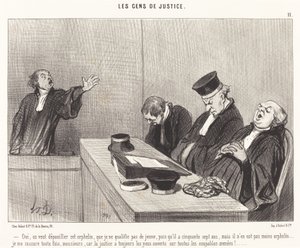 Ja, men wil deze wees beroven... door Honoré Daumier