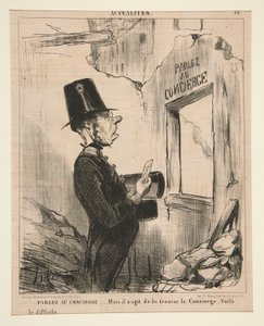 Praat met de conciërge door Honoré Daumier