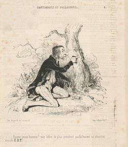 Arme jonge man! door Honoré Daumier