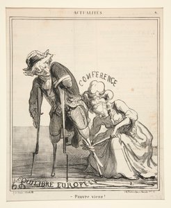 Arme oude!, uit Actualites door Honoré Daumier