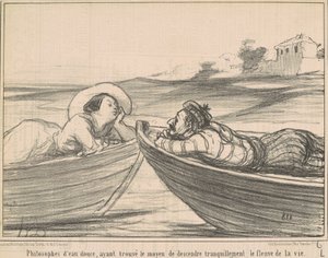 Zoetwaterfilosofen... door Honoré Daumier