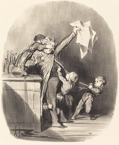Vreugden van het vaderschap door Honoré Daumier