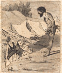 Presentatie van Odysseus aan Nausicaa door Honoré Daumier