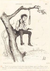 Wanneer men bezitter is van honderd aandelen... door Honoré Daumier