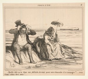 Welke idee had je dan, Adelaide, om te komen door Honoré Daumier