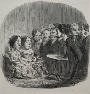 Rappende Geesten, 1851 door Honoré Daumier