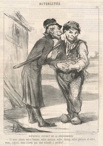 Ratapoil Fesant de la Propaganda: Als je van je vrouw, je huis, je veld, je vaars en je kalf houdt, teken dan, je hebt geen minuut te verliezen! door Honoré Daumier