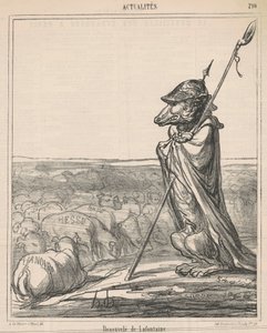 Vernieuwd van de fontein door Honoré Daumier