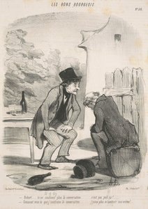 Robert ... je houdt het gesprek niet meer gaande ... door Honoré Daumier