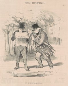 Op de Boulevards van Parijs door Honoré Daumier