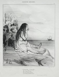 Het Verlaten van Ariadne door Honoré Daumier