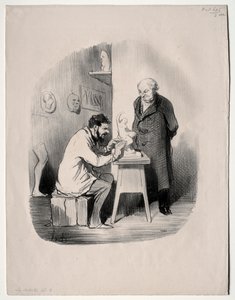 De kunstenaars, plaat 2: Je moet me op deze manier een keer modelleren, 1848