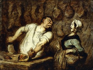 De slager op de Montmartre markt, 1857-58