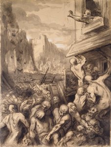 De vernietiging van een stad door Honoré Daumier