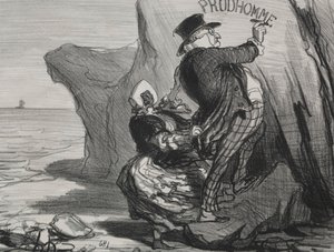 De Goede Bourgeois plaat 3: Ik wil een onvergankelijk monument van ons bezoek achterlaten... door Honoré Daumier