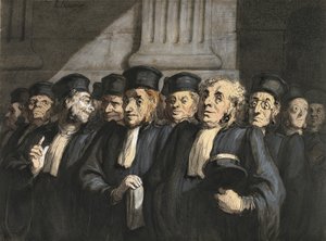 De aanklagers, begin 1860s door Honoré Daumier